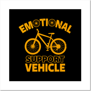 Funny Cycling Meme Emotional Support Animal Bicycle Gift For Cyclist Posters and Art